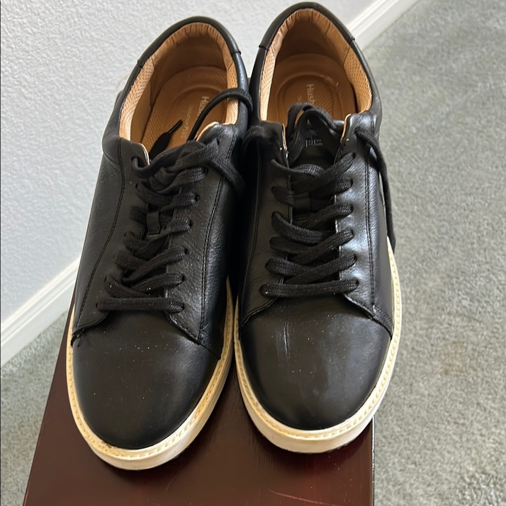 Johnston & Murphy Black Loafers & Slip-Ons with Smooth Leather and Side Zipper